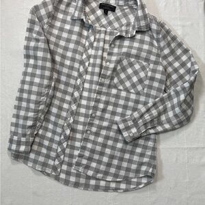 BANANA REPUBLIC Gray Checkered Shirt